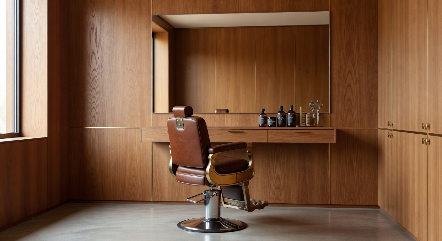 Interior da barbearia